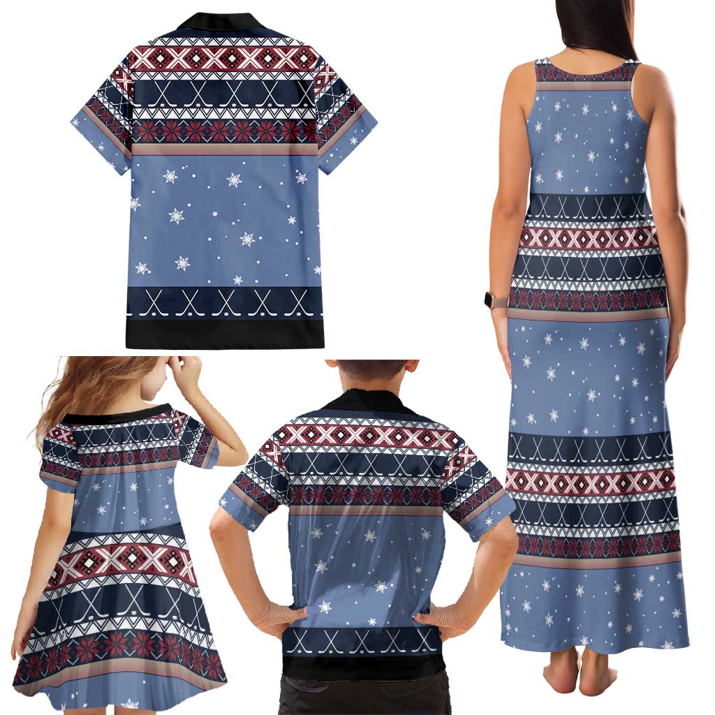 Santa Hockey Best Pucking Christmas Family Matching Tank Maxi Dress and Hawaiian Shirt DT04 - Wonder Print Shop