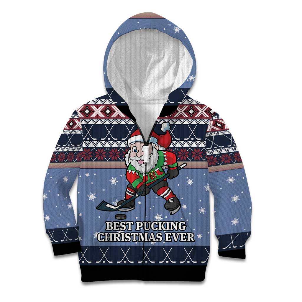 Santa Hockey Best Pucking Christmas Kid Hoodie DT04 - Wonder Print Shop