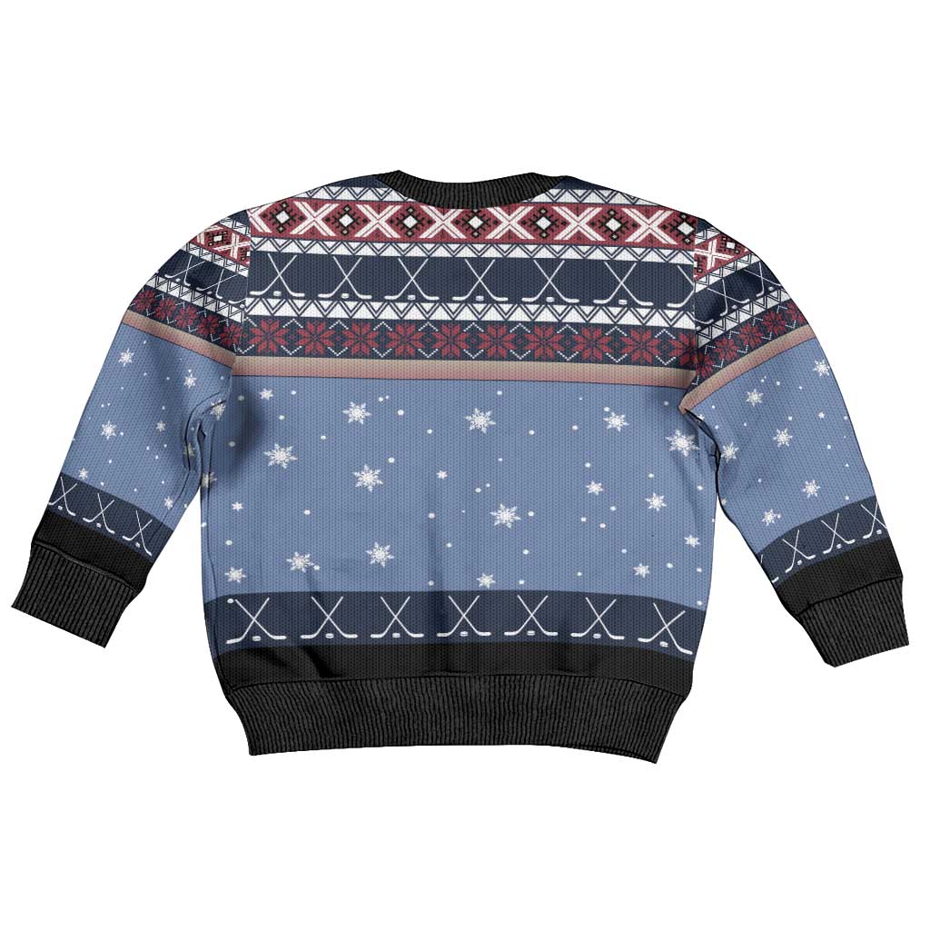 Santa Hockey Best Pucking Christmas Kid Ugly Christmas Sweater DT04 - Wonder Print Shop