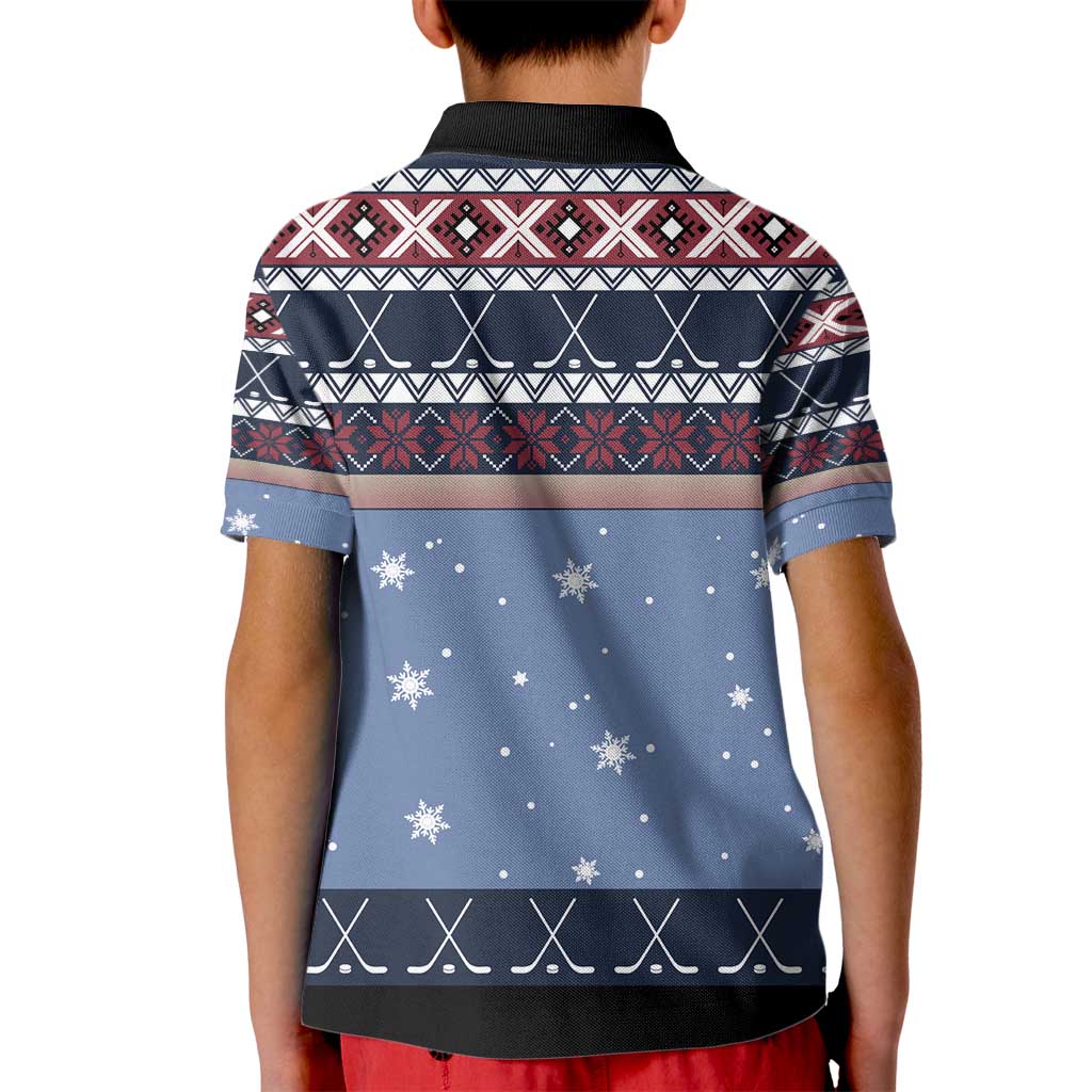 Santa Hockey Best Pucking Christmas Kid Polo Shirt DT04 - Wonder Print Shop