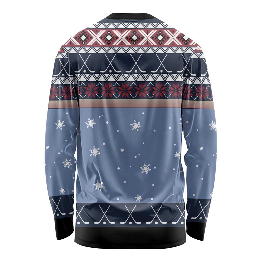 Santa Hockey Best Pucking Christmas Long Sleeve Shirt DT04 - Wonder Print Shop