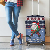 Santa Hockey Best Pucking Christmas Luggage Cover DT04 - Wonder Print Shop