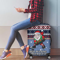 Santa Hockey Best Pucking Christmas Luggage Cover DT04 - Wonder Print Shop