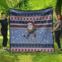 Santa Hockey Best Pucking Christmas Quilt DT04 - Wonder Print Shop