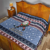 Santa Hockey Best Pucking Christmas Quilt DT04 - Wonder Print Shop