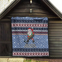 Santa Hockey Best Pucking Christmas Quilt DT04 - Wonder Print Shop