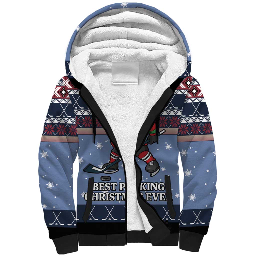 Santa Hockey Best Pucking Christmas Sherpa Hoodie DT04 - Wonder Print Shop