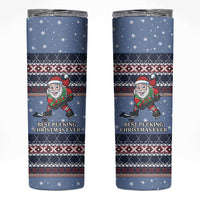 Santa Hockey Best Pucking Christmas Skinny Tumbler DT04 - Wonder Print Shop
