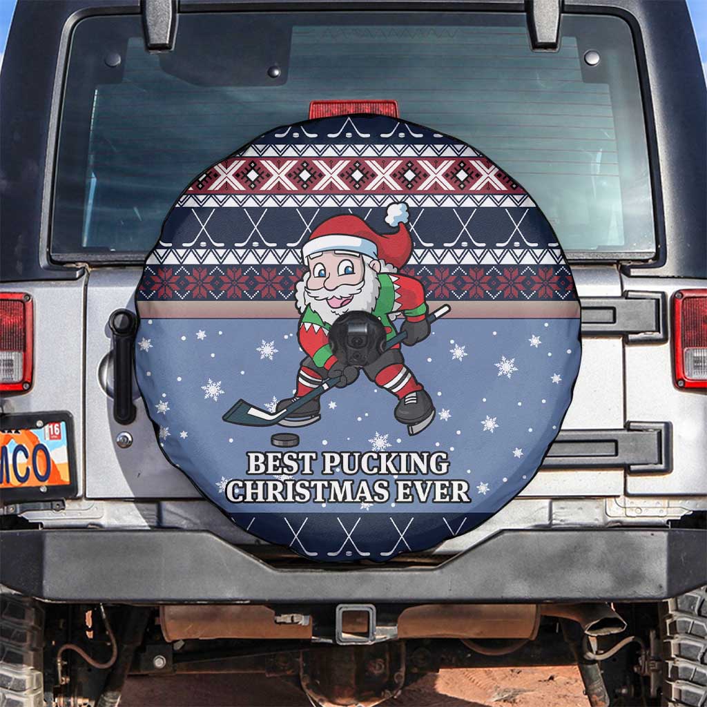Santa Hockey Best Pucking Christmas Spare Tire Cover DT04 - Wonder Print Shop
