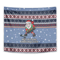 Santa Hockey Best Pucking Christmas Tapestry DT04 - Wonder Print Shop