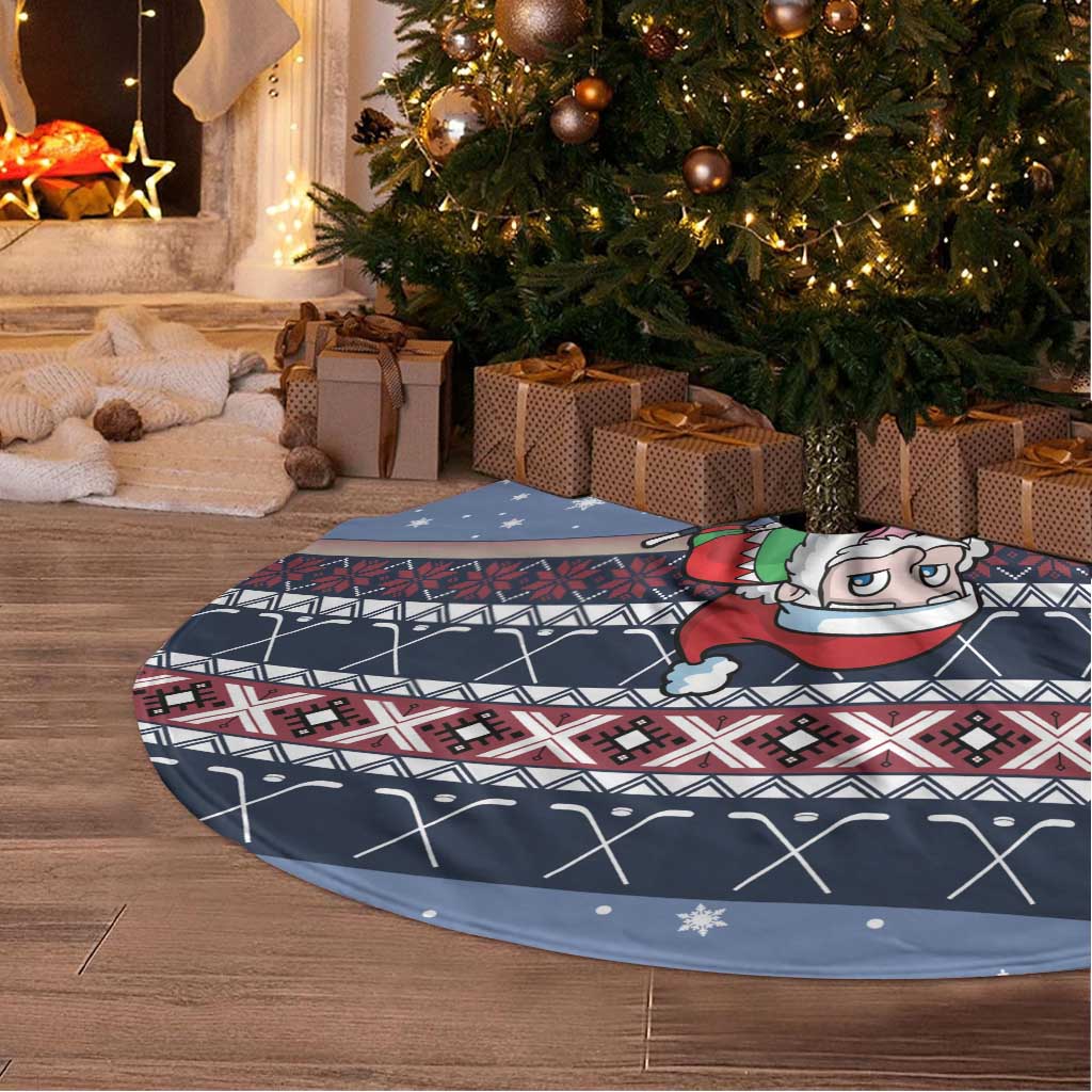 Santa Hockey Best Pucking Christmas Tree Skirt DT04 - Wonder Print Shop
