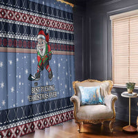 Santa Hockey Best Pucking Christmas Window Curtain DT04 - Wonder Print Shop