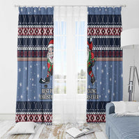Santa Hockey Best Pucking Christmas Window Curtain DT04 - Wonder Print Shop