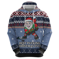 Santa Hockey Best Pucking Christmas Zip Hoodie DT04 - Wonder Print Shop