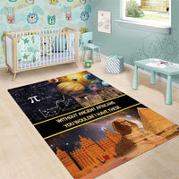 Ancient African Achievements Area Rug Egyptian Pyramids Galaxy