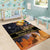 Ancient African Achievements Area Rug Egyptian Pyramids Galaxy