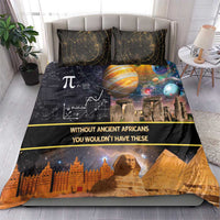 Ancient African Achievements Bedding Set Egyptian Pyramids Galaxy