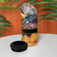 Ancient African Achievements 4 in 1 Can Cooler Tumbler Egyptian Pyramids Galaxy