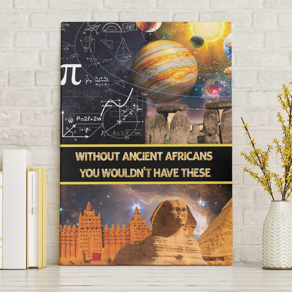 Ancient African Achievements Canvas Wall Art Egyptian Pyramids Galaxy
