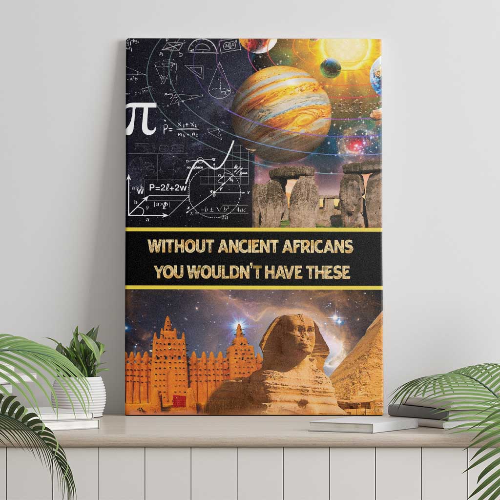 Ancient African Achievements Canvas Wall Art Egyptian Pyramids Galaxy