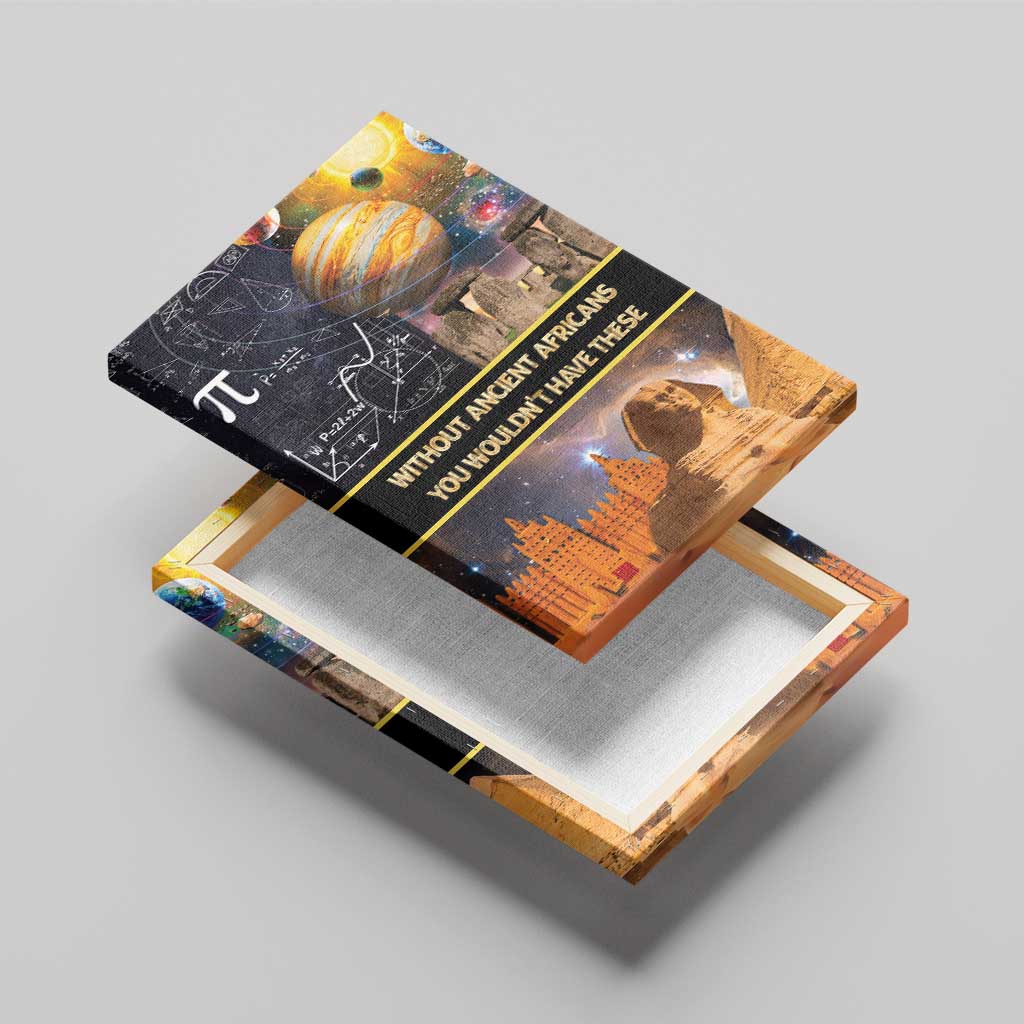 Ancient African Achievements Canvas Wall Art Egyptian Pyramids Galaxy