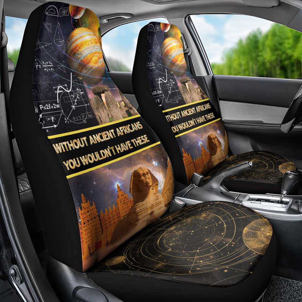 Ancient African Achievements Car Seat Cover Egyptian Pyramids Galaxy
