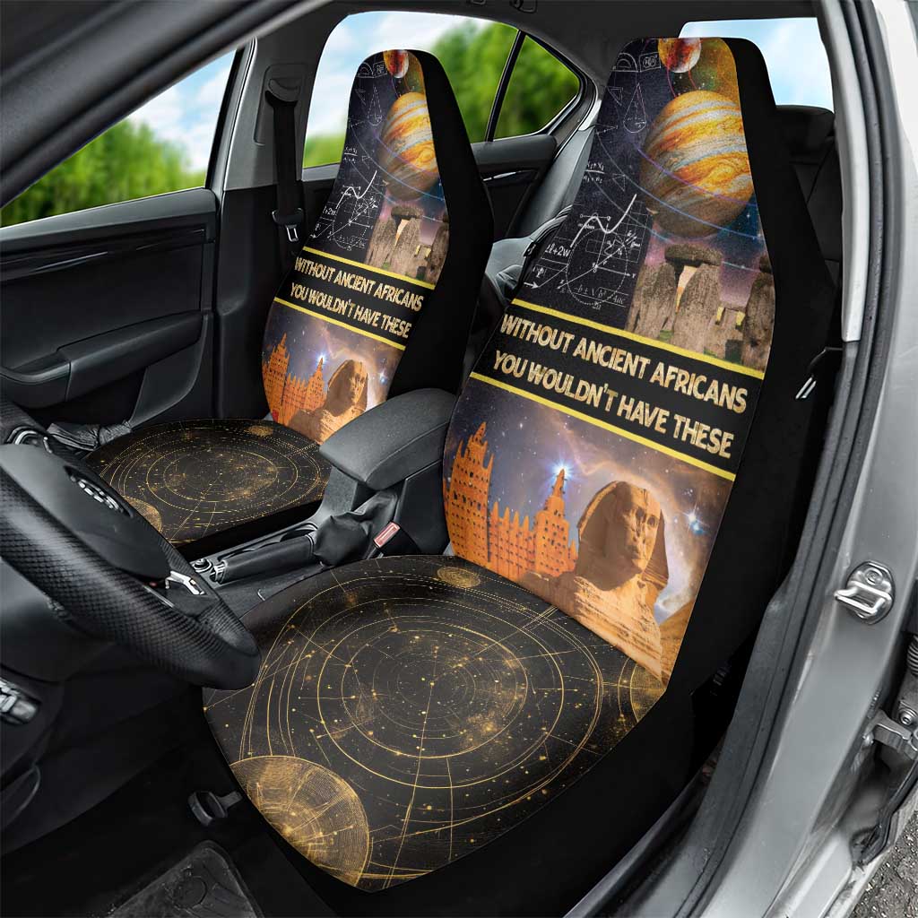 Ancient African Achievements Car Seat Cover Egyptian Pyramids Galaxy