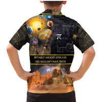 Ancient African Achievements Family Matching Mermaid Dress and Hawaiian Shirt Egyptian Pyramids Galaxy