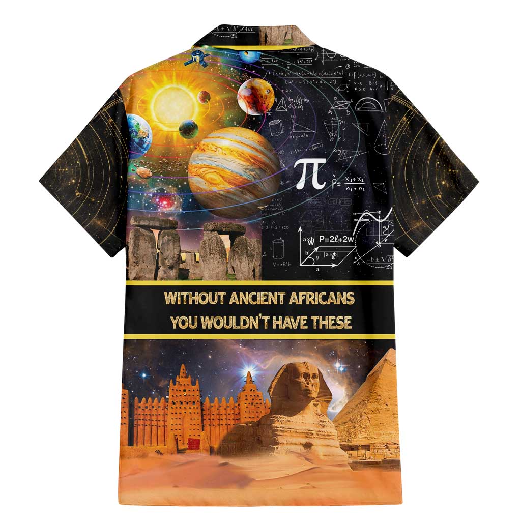 Ancient African Achievements Family Matching Mermaid Dress and Hawaiian Shirt Egyptian Pyramids Galaxy