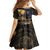 Ancient African Achievements Family Matching Off The Shoulder Long Sleeve Dress and Hawaiian Shirt Egyptian Pyramids Galaxy
