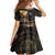 Ancient African Achievements Family Matching Off Shoulder Maxi Dress and Hawaiian Shirt Egyptian Pyramids Galaxy