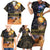 Ancient African Achievements Family Matching Short Sleeve Bodycon Dress and Hawaiian Shirt Egyptian Pyramids Galaxy
