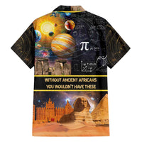 Ancient African Achievements Family Matching Short Sleeve Bodycon Dress and Hawaiian Shirt Egyptian Pyramids Galaxy