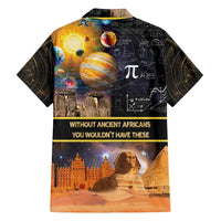 Ancient African Achievements Family Matching Summer Maxi Dress and Hawaiian Shirt Egyptian Pyramids Galaxy