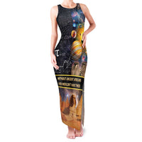 Ancient African Achievements Family Matching Tank Maxi Dress and Hawaiian Shirt Egyptian Pyramids Galaxy