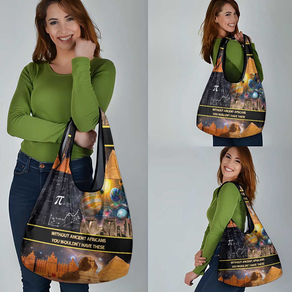 Ancient African Achievements Grocery Bag Egyptian Pyramids Galaxy