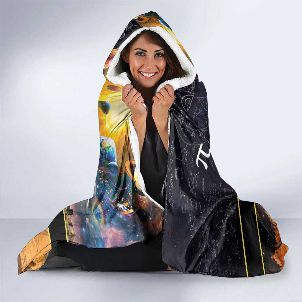 Ancient African Achievements Hooded Blanket Egyptian Pyramids Galaxy