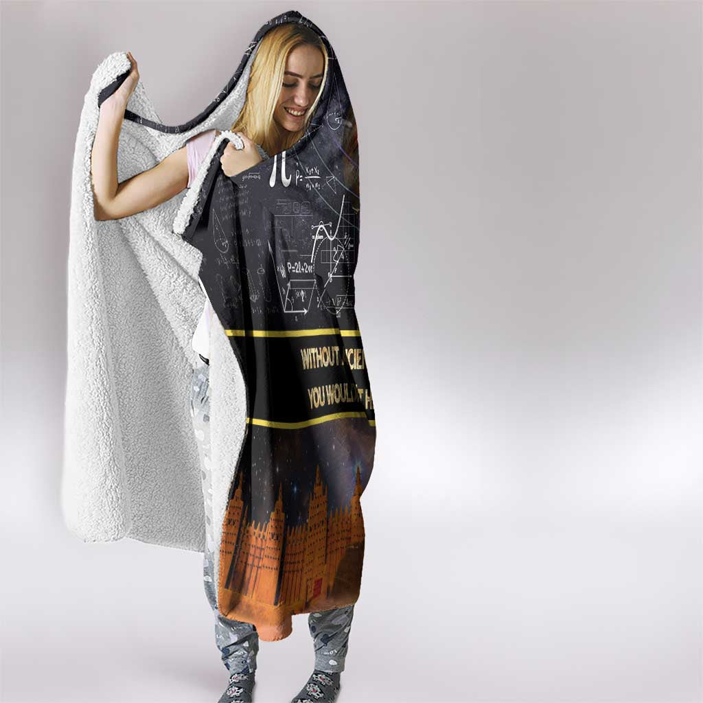 Ancient African Achievements Hooded Blanket Egyptian Pyramids Galaxy