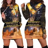 Ancient African Achievements Hoodie Dress Egyptian Pyramids Galaxy
