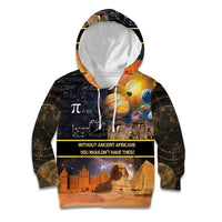 Ancient African Achievements Kid Hoodie Egyptian Pyramids Galaxy