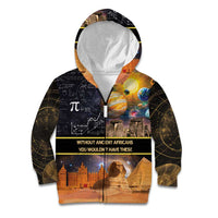 Ancient African Achievements Kid Hoodie Egyptian Pyramids Galaxy