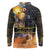 Ancient African Achievements Long Sleeve Polo Shirt Egyptian Pyramids Galaxy