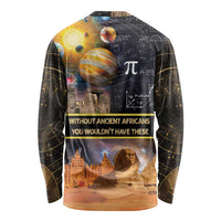 Ancient African Achievements Long Sleeve Shirt Egyptian Pyramids Galaxy