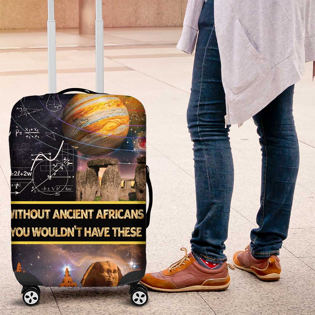 Ancient African Achievements Luggage Cover Egyptian Pyramids Galaxy