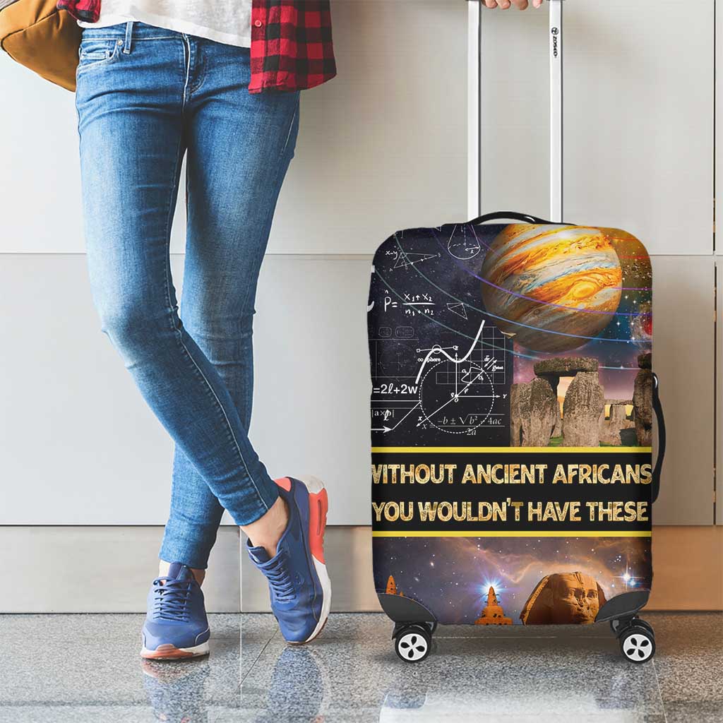 Ancient African Achievements Luggage Cover Egyptian Pyramids Galaxy