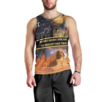 Ancient African Achievements Men Tank Top Egyptian Pyramids Galaxy