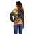 Ancient African Achievements Off Shoulder Sweater Egyptian Pyramids Galaxy