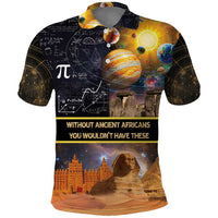 Ancient African Achievements Polo Shirt Egyptian Pyramids Galaxy