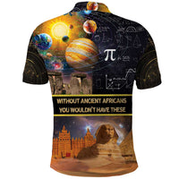 Ancient African Achievements Polo Shirt Egyptian Pyramids Galaxy