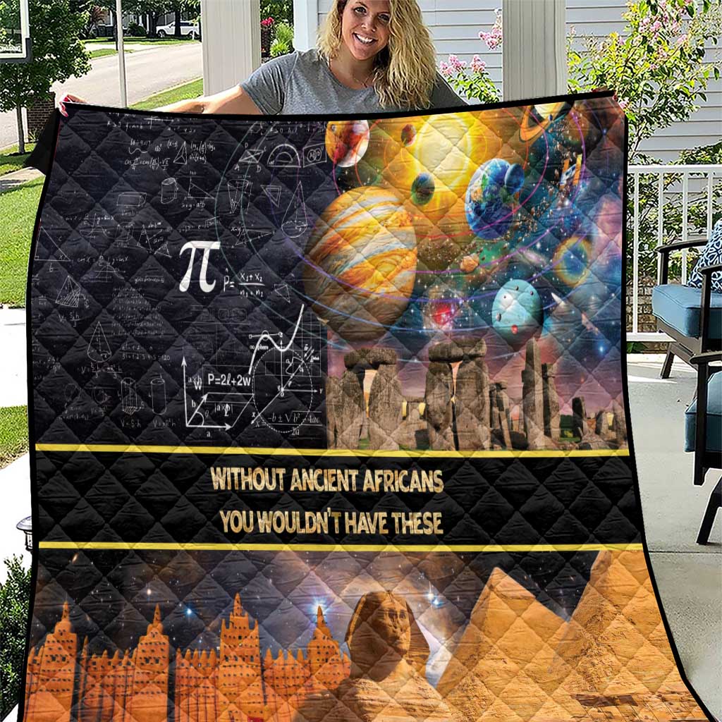 Ancient African Achievements Quilt Egyptian Pyramids Galaxy